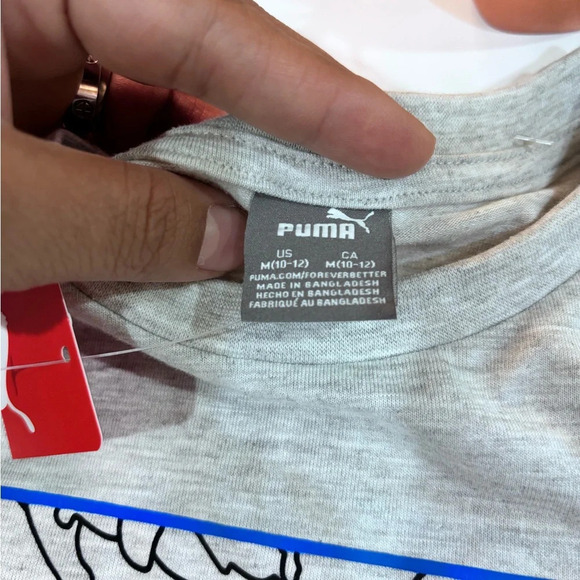 Puma Graphics Cat Logo Gray T-Shirt  NWT🌟 - Picture 4 of 5